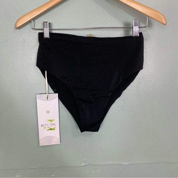Bahia Maria High Waisted Bikini‎ Bottom Black Medium